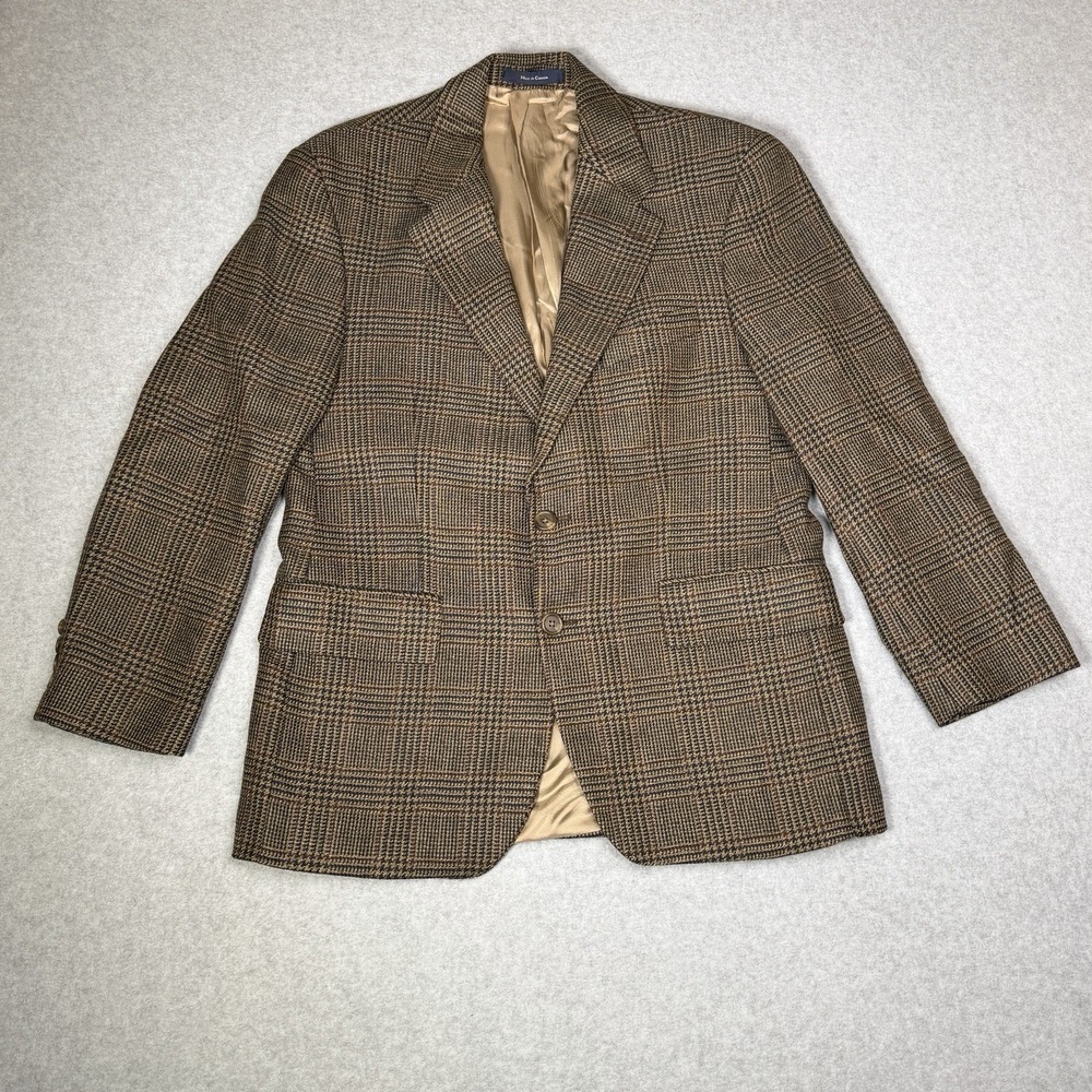 Vintage 90s Polo University Club Sport Coat Men's 42 R Houndstooth Windowpane